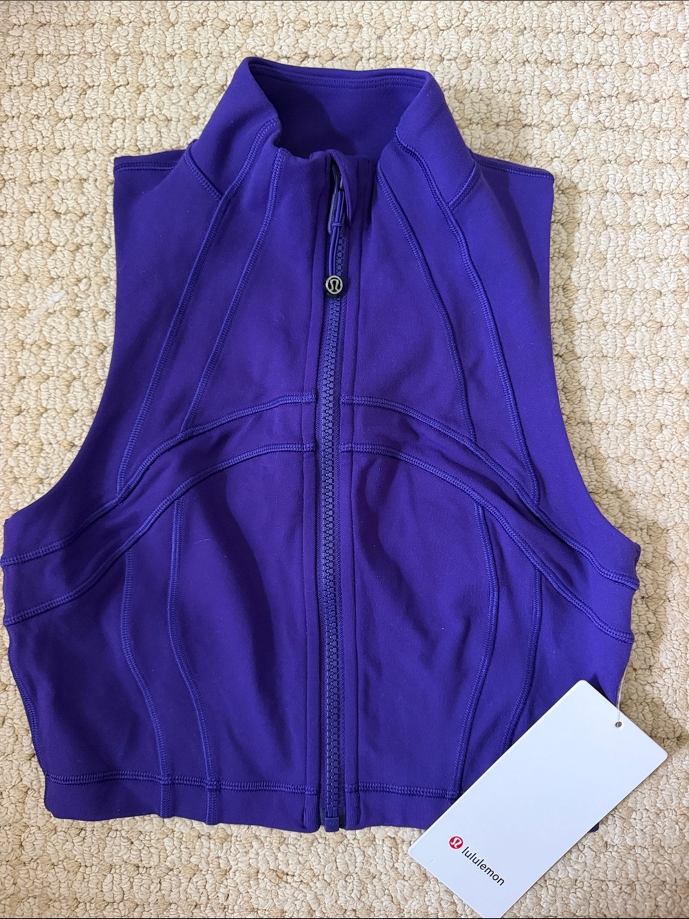 lululemon athletica Define Cropped Full-Zip Tank - Purple